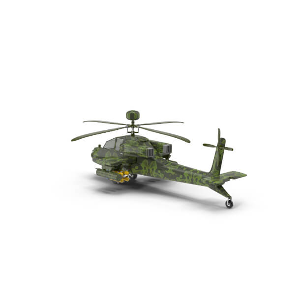 Cartoon attack helicopter